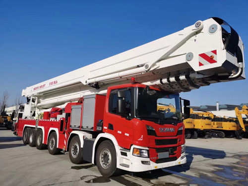 全球最高101米登高平台消防车入列